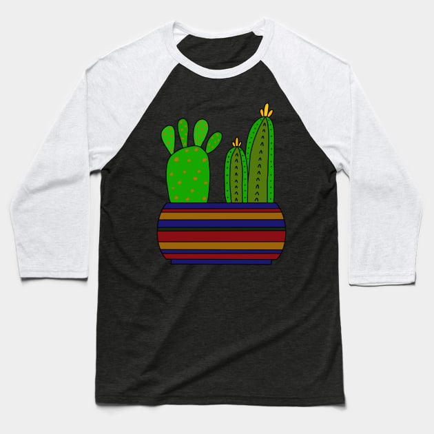 Cute Cactus Design #99: Enough Room For 2 Types Of Cacti Baseball T-Shirt by DreamCactus